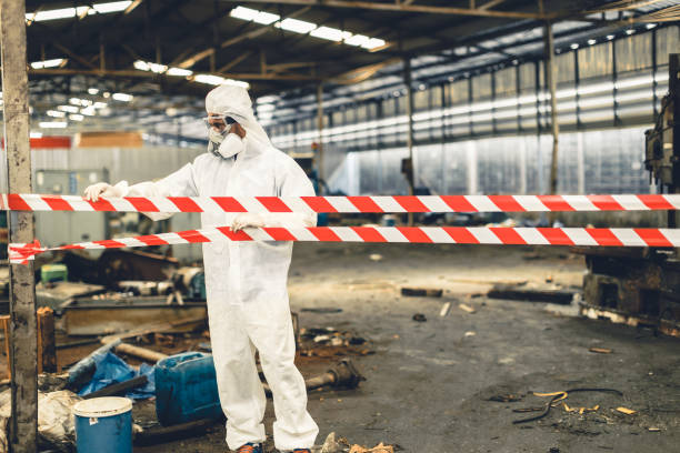 Professional Biohazard technician working in Delaware, AR